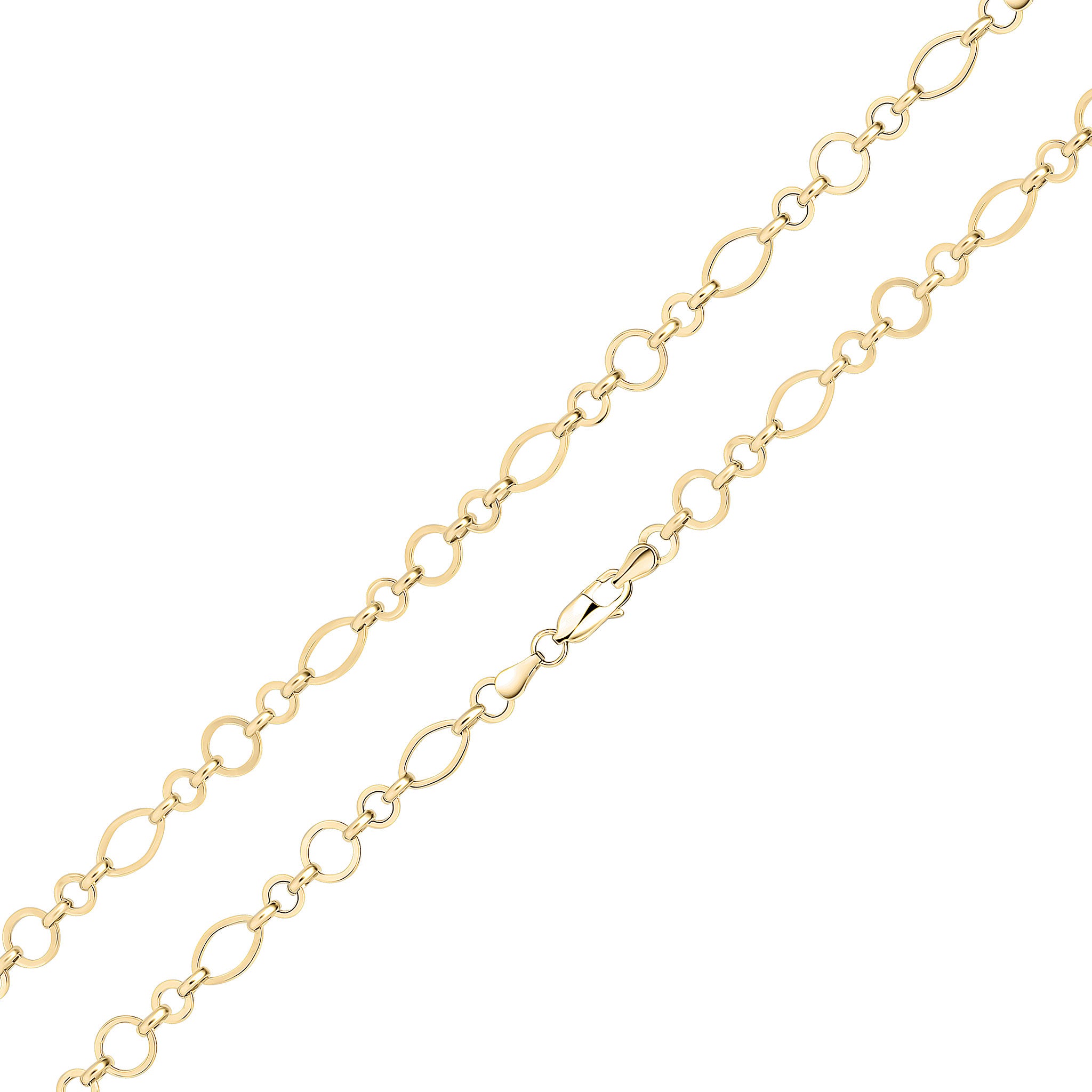 9ct Yellow Gold Handmade 7mm Fancy 7.5 Lobs