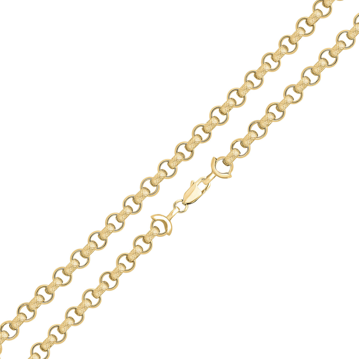 9ct Yellow Gold Handmade 6.5mm Belcher 7.5
