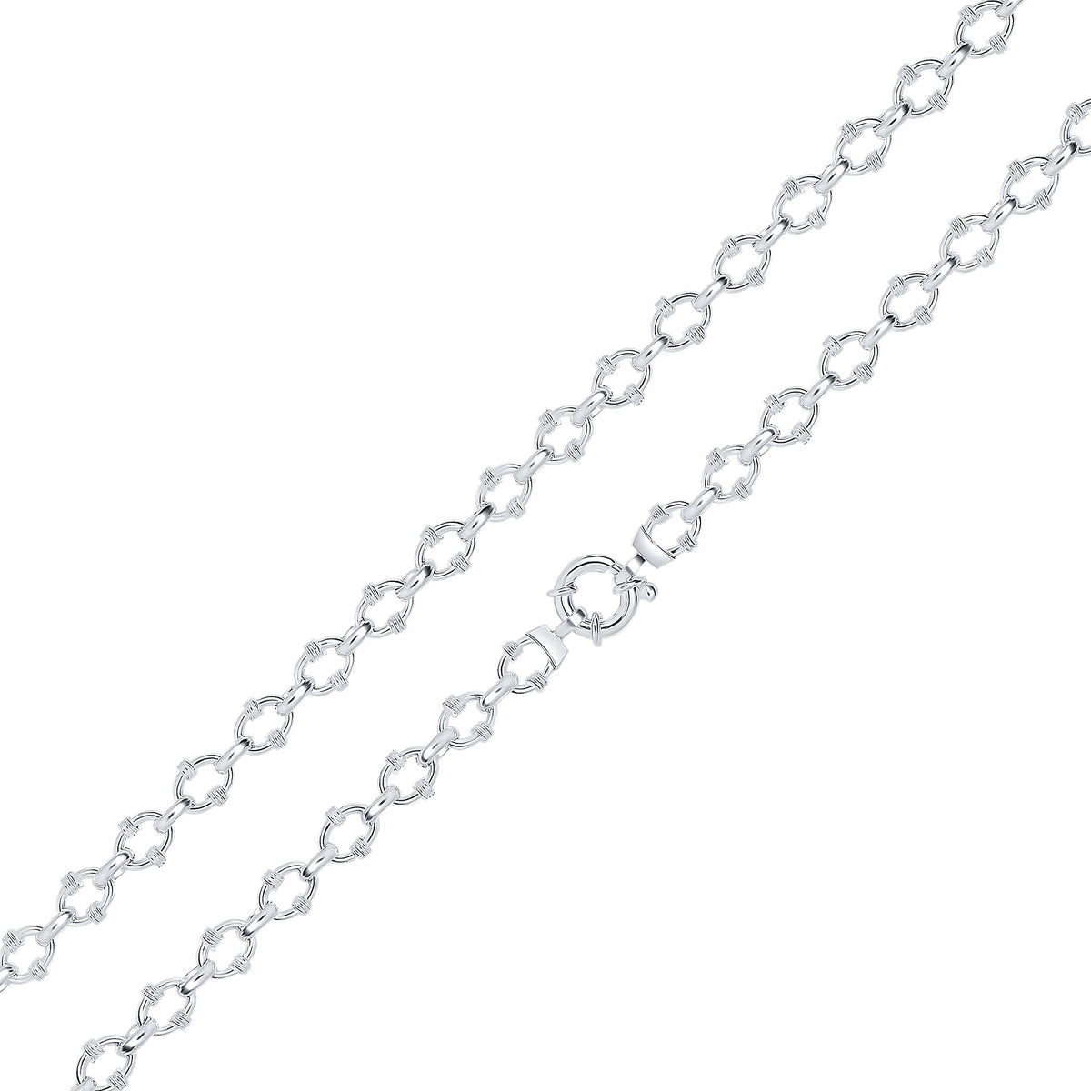 Silver 8.5mm Belted Oval Belcher 1