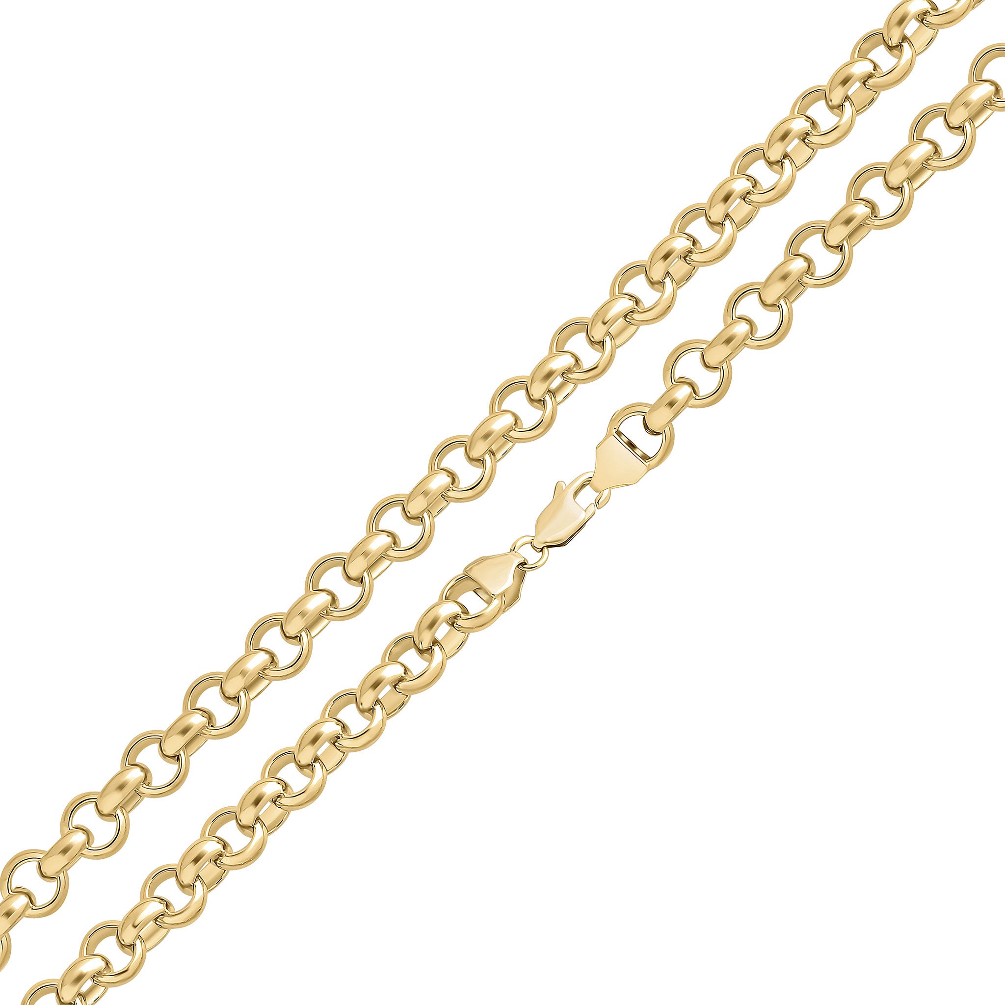 9ct Yellow Gold Handmade 8mm Belcher 7.5