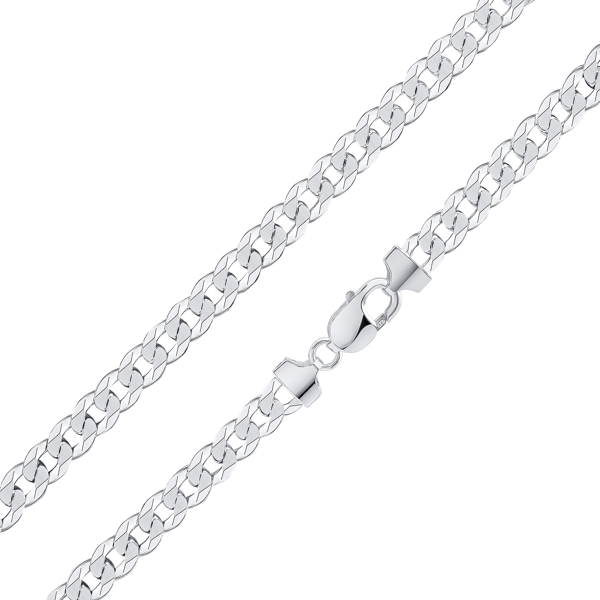 925 Sterling Silver 7.5mm Heavy Curb Chain 1