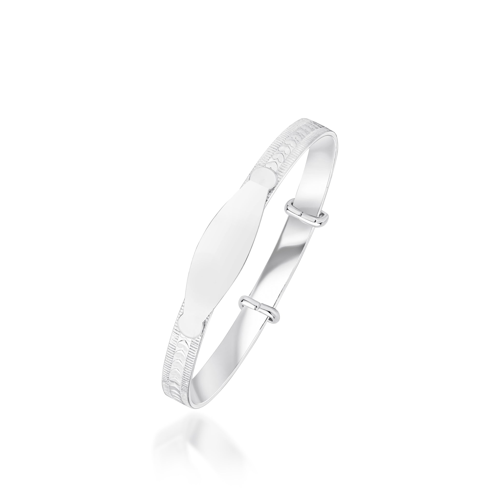 Silver Heart Baby Bangle