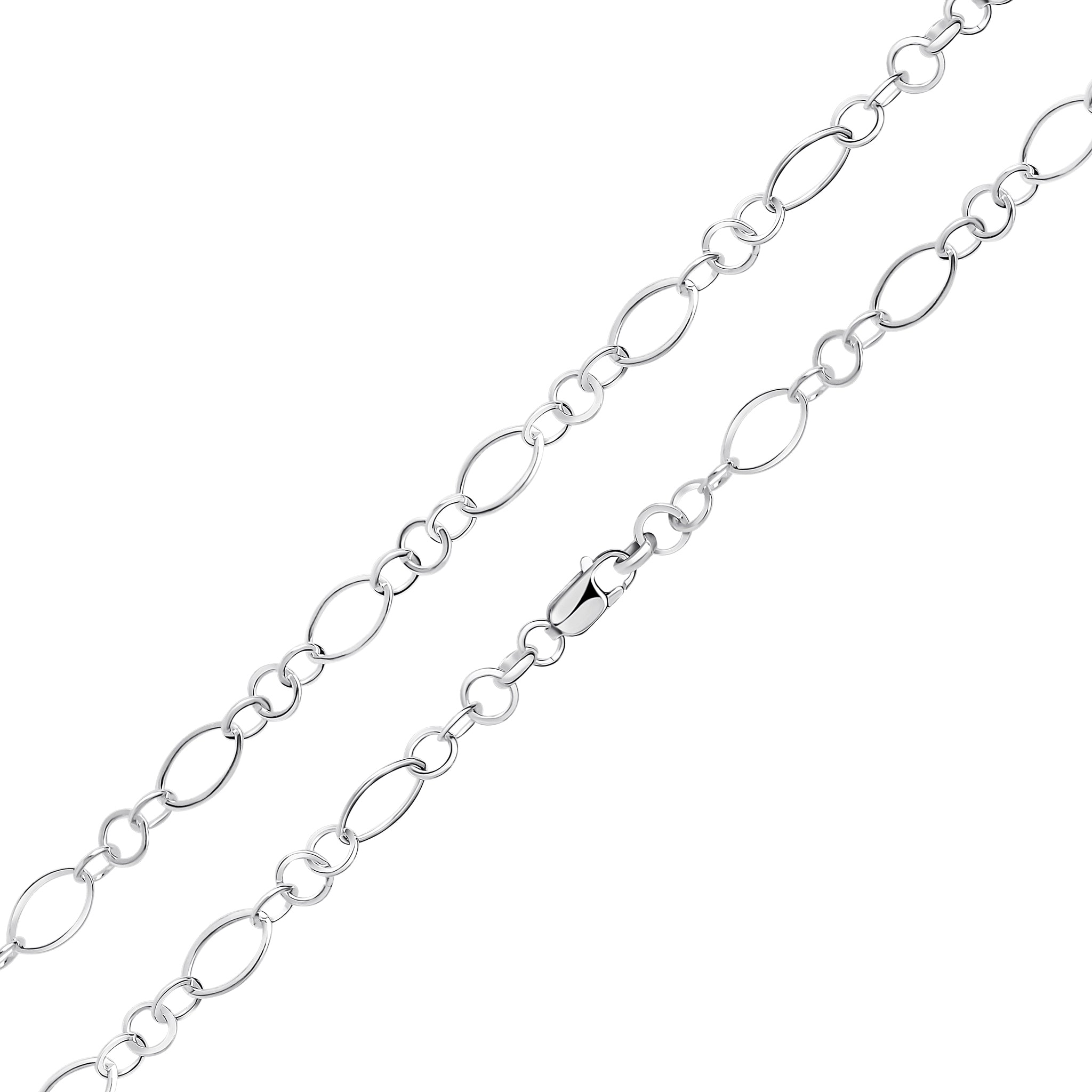 Silver Flat Oval & Round 7.5"