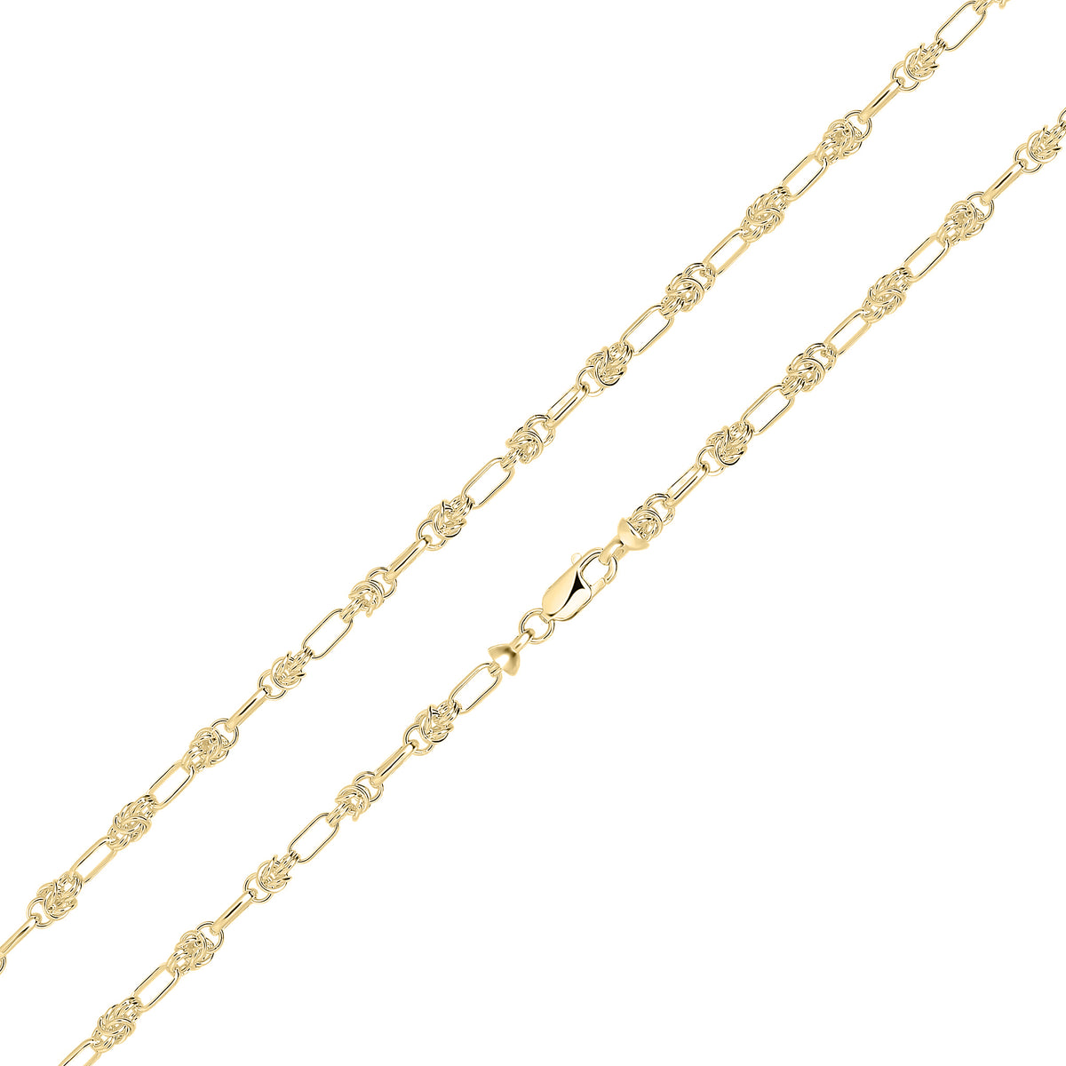 18ct Vermeil 4.6mm Byzantine Oval Link 1