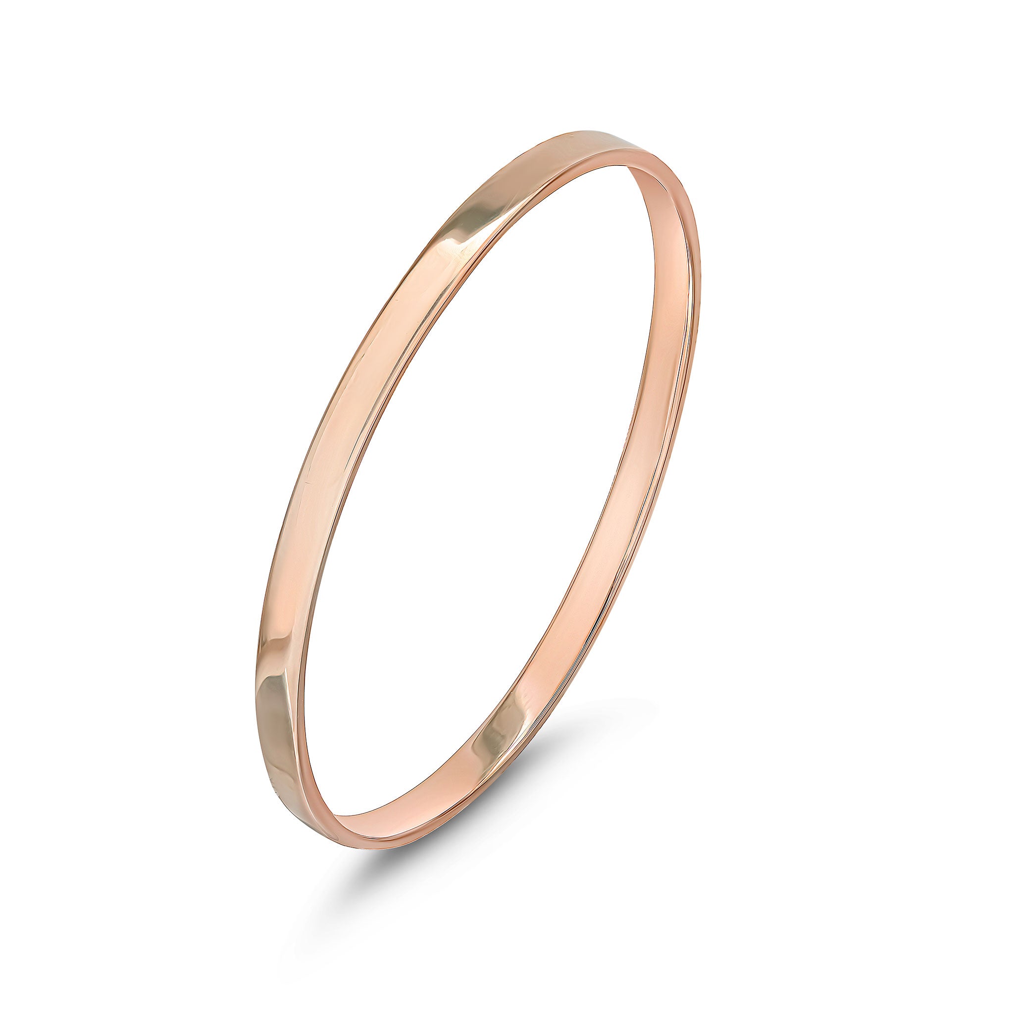 9ct Rose Gold Square Section Slave Bangle 5mm
