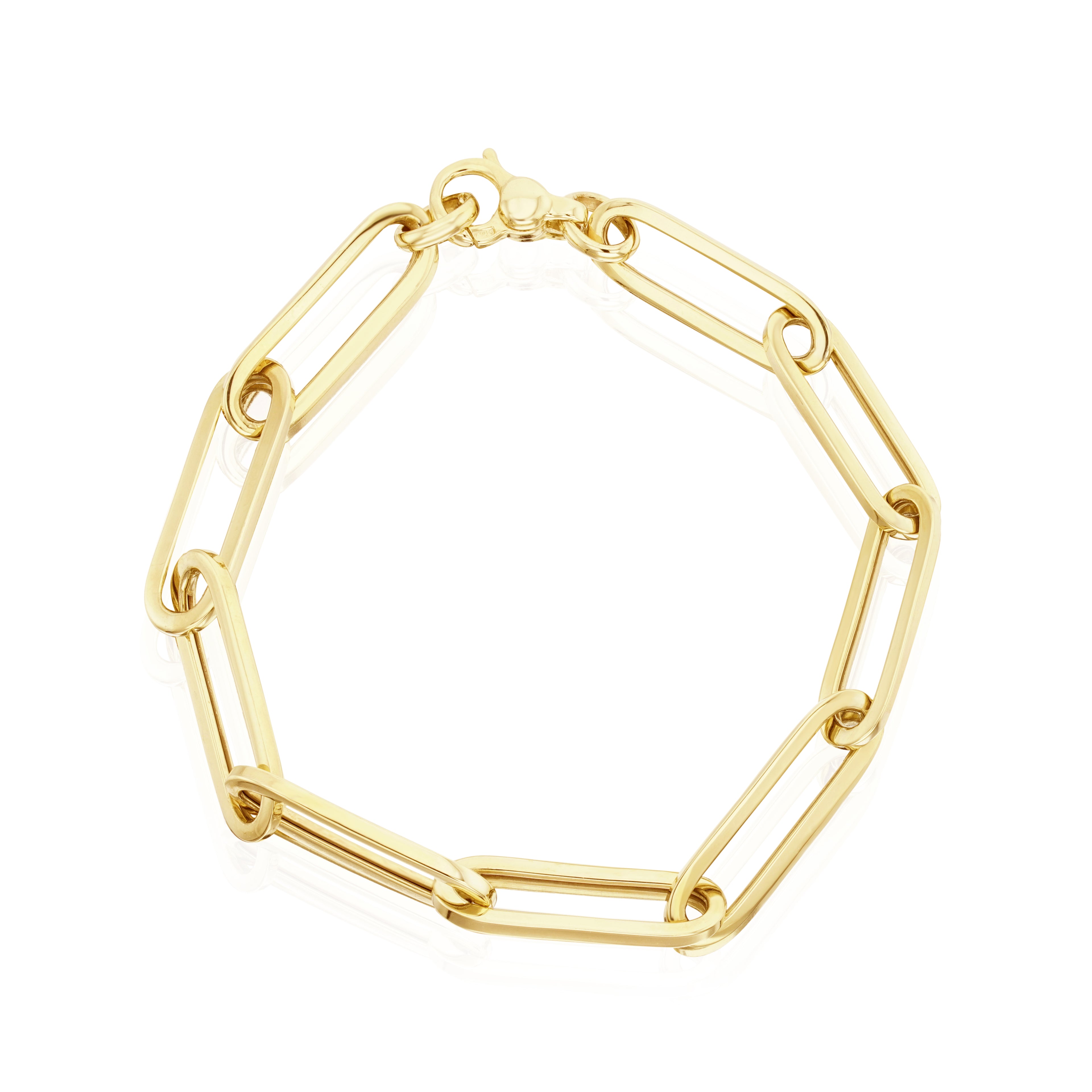 9ct Yellow Gold Paperchain Design Bracelet