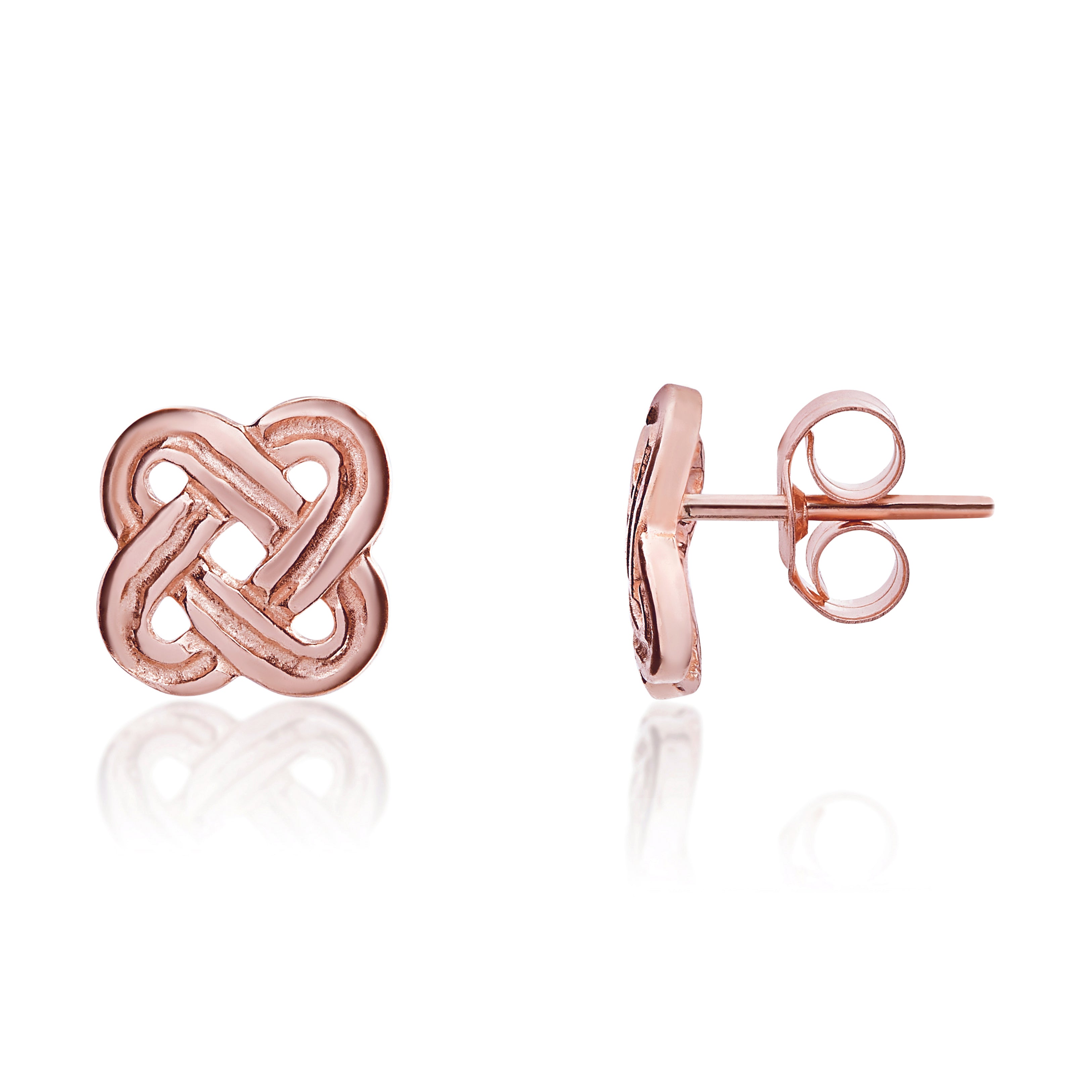 9ct rose gold.Celtic Style Earstuds