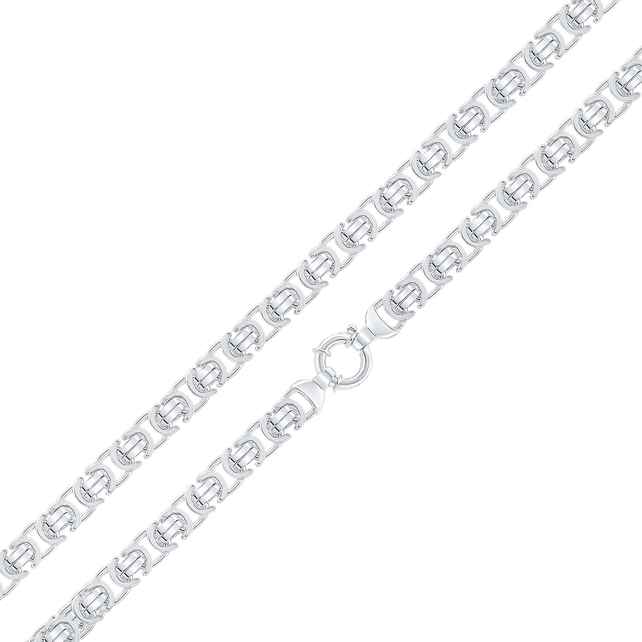 Silver 10mm Flat Byzantine Bolt Ring 1