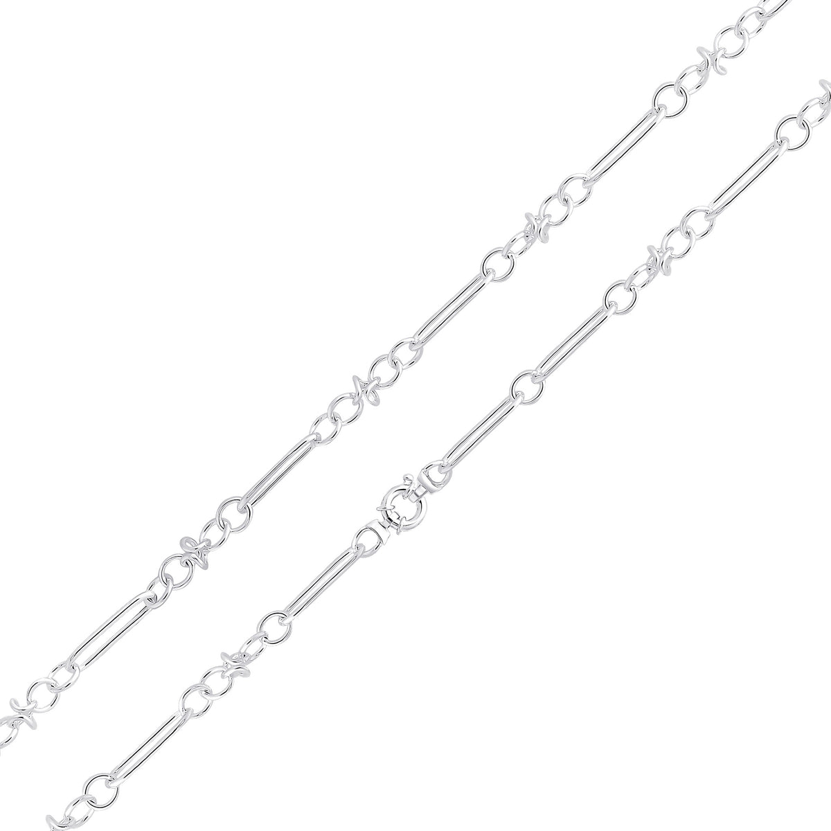 Silver 5mm Long Oval Knot 1