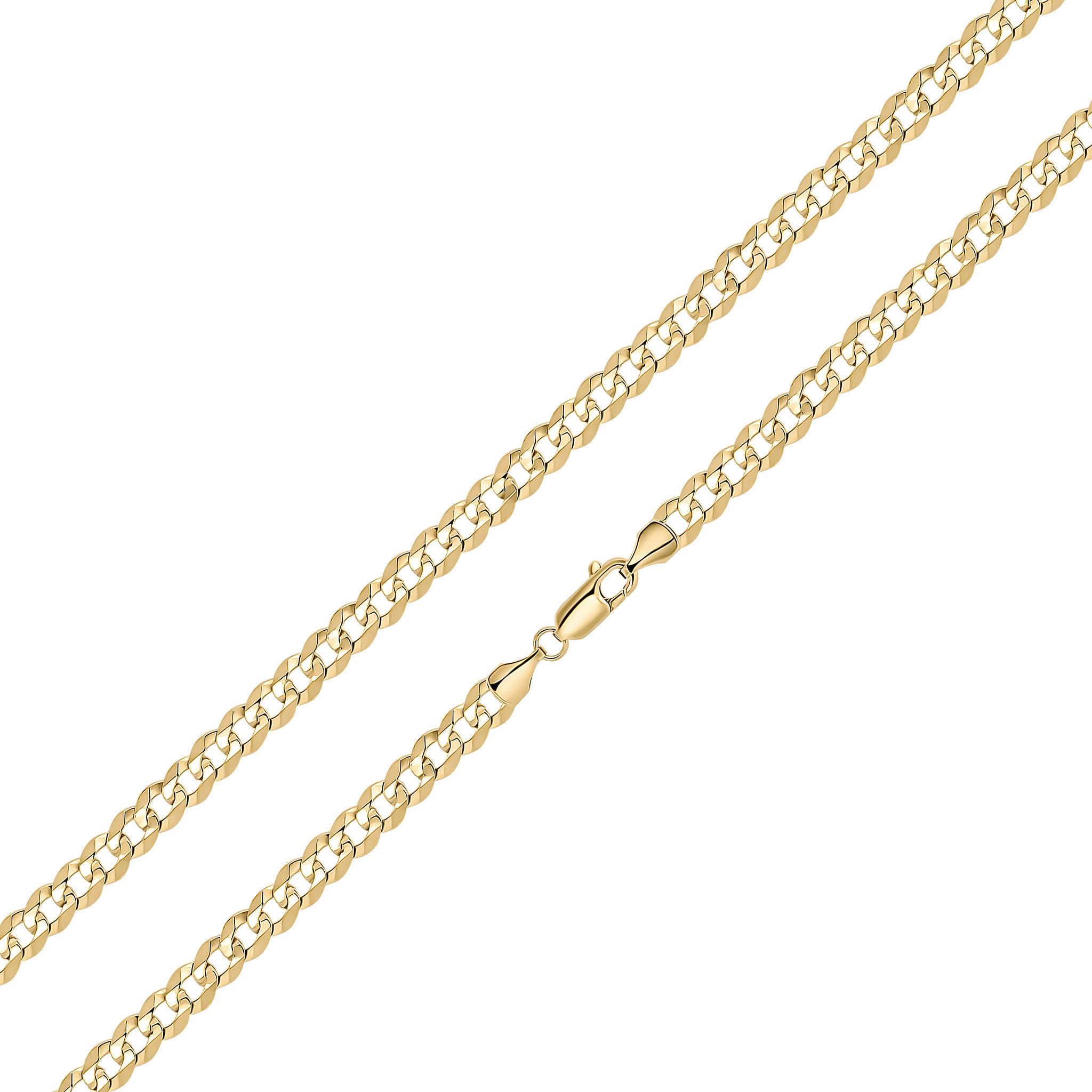 9ct Yellow Gold 5.3mm Flat Curb 20