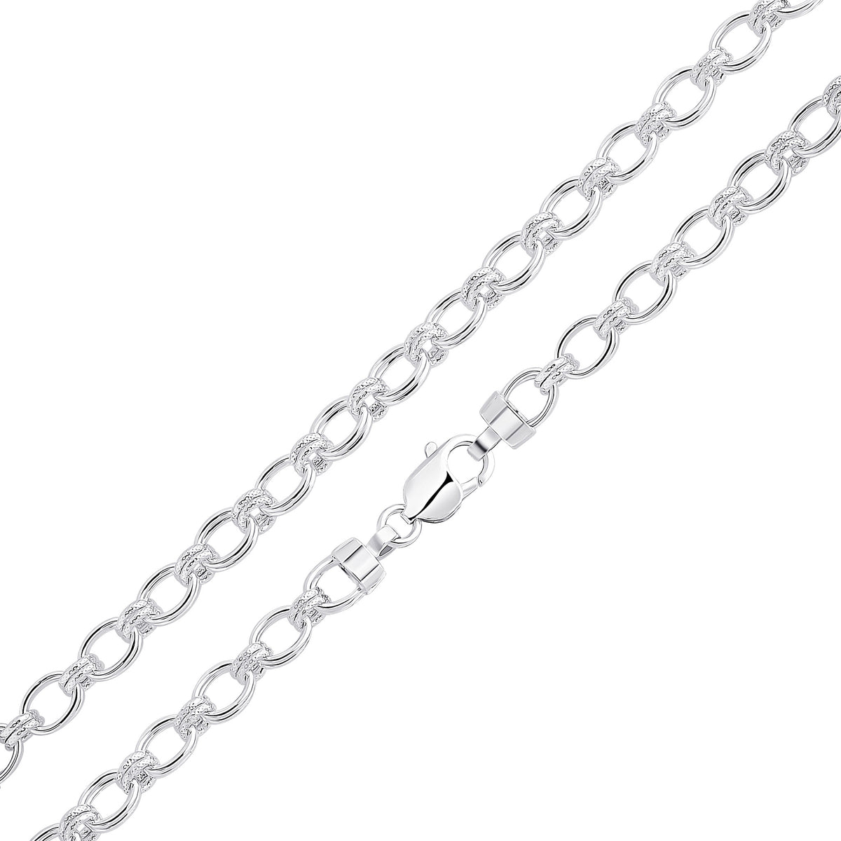 Silver 7.5mm Oval Double Loop 1