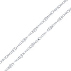 925 Sterling Silver Celtic Twist Chain