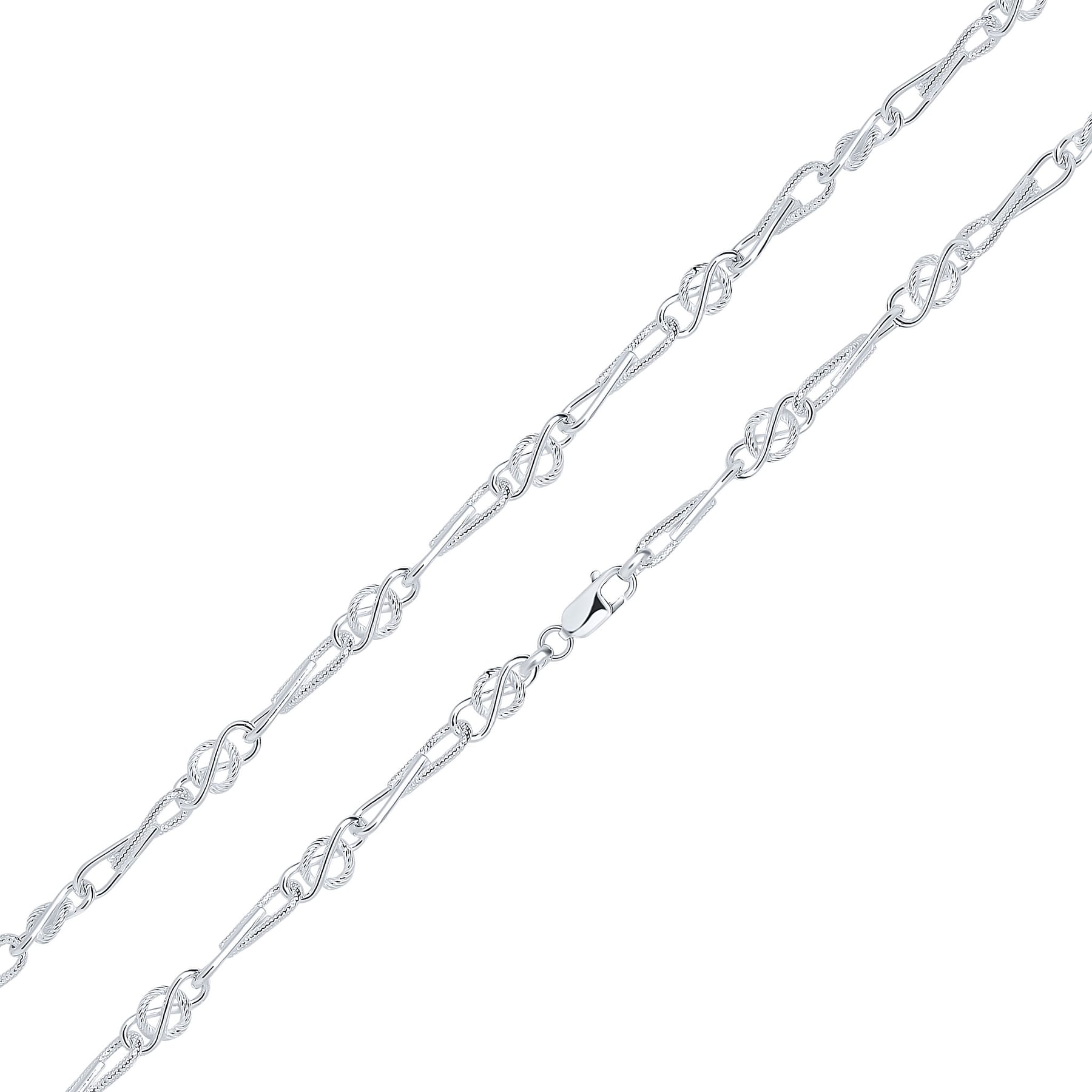925 Sterling Silver Celtic Twist Chain