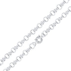 925 Sterling Silver Circle Round Link Chain