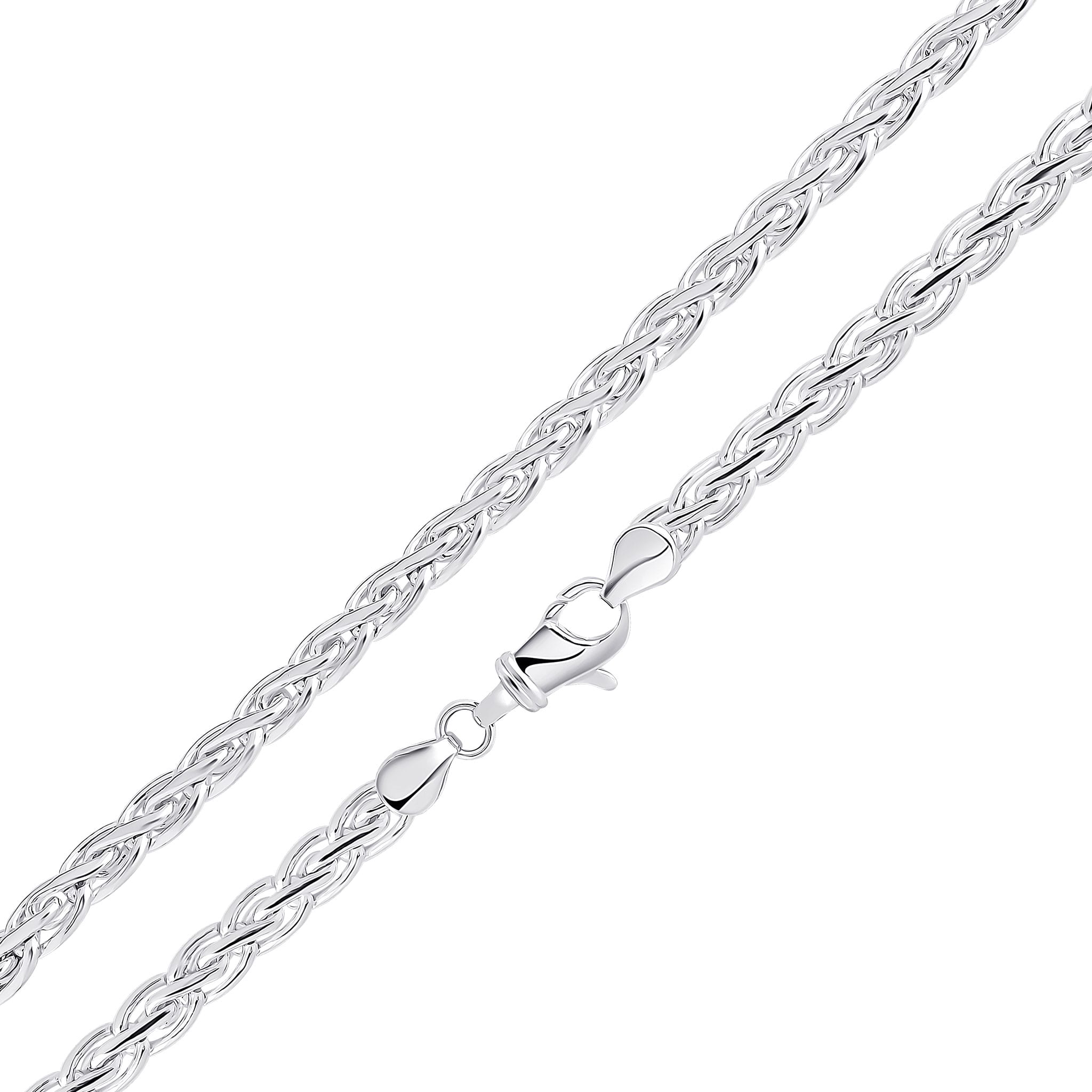925 Sterling Silver Flat Spiga,