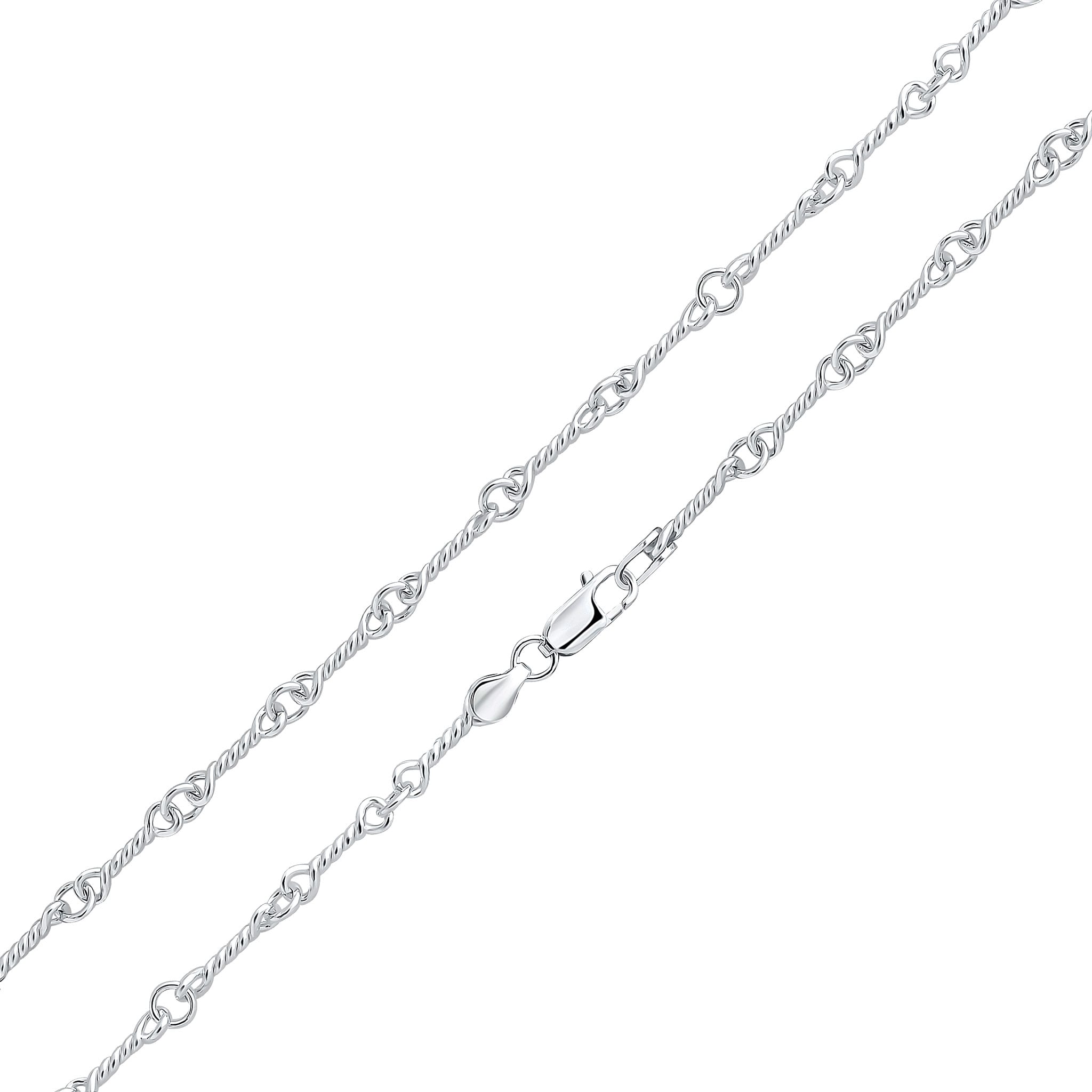 925 Sterling Silver Twist Bar,