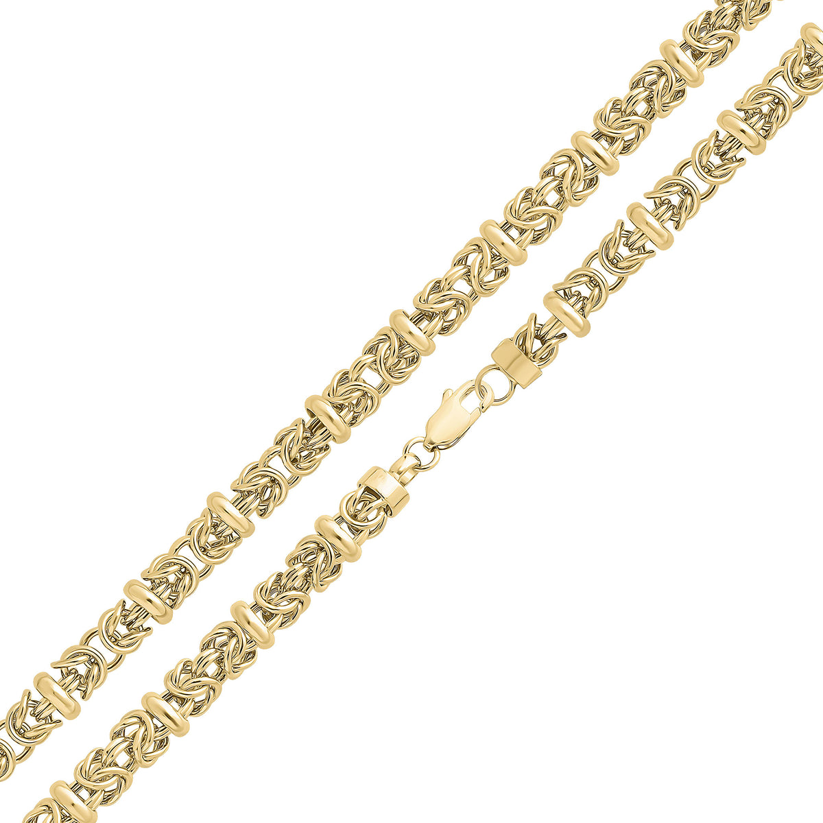 9ct Yellow Gold Handmade 7.5mm Byzantine 7.5