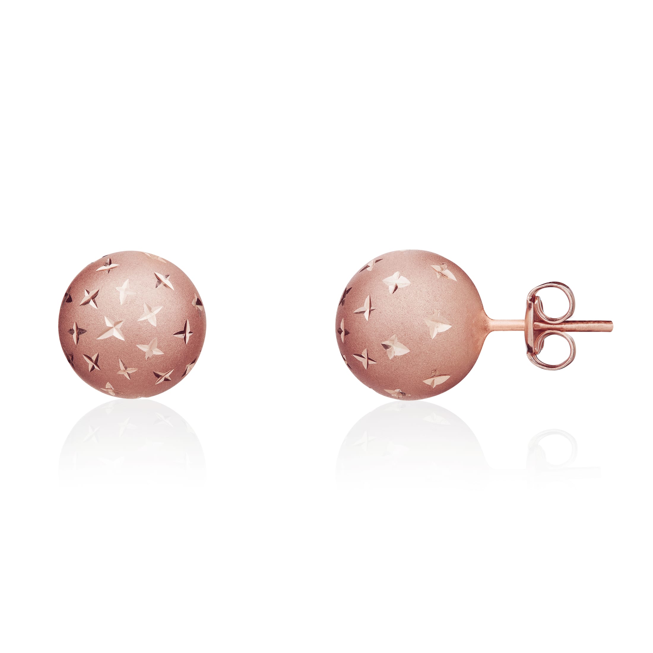 9ct rose gold Sat/Star Balls