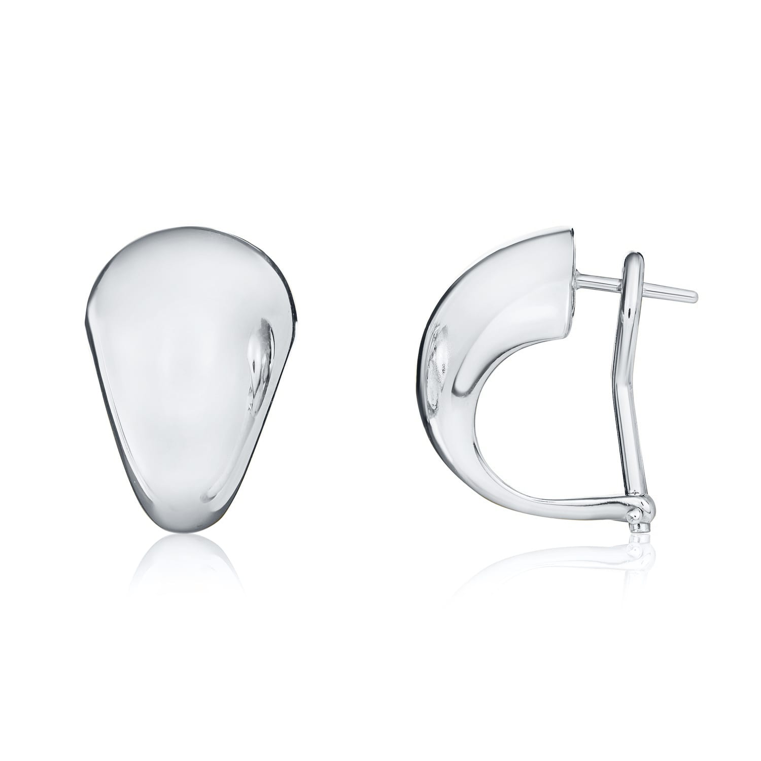 9ct white gold.Pol.Tapered Peg&Clip