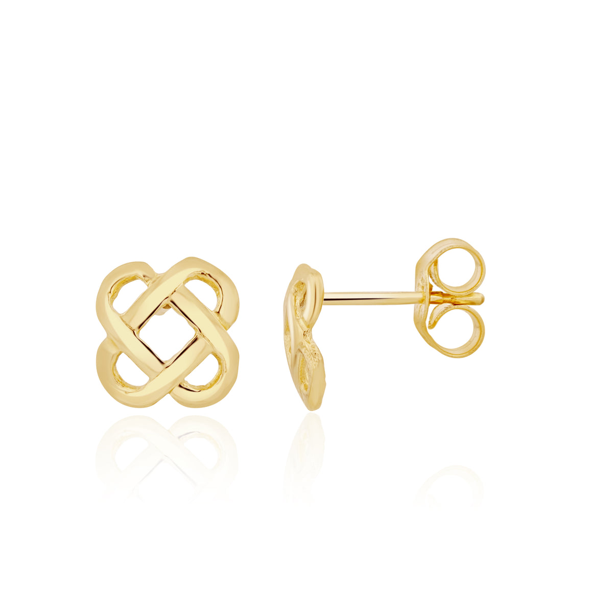 9ct Yellow Gold Celtic Knot Stud Earrings