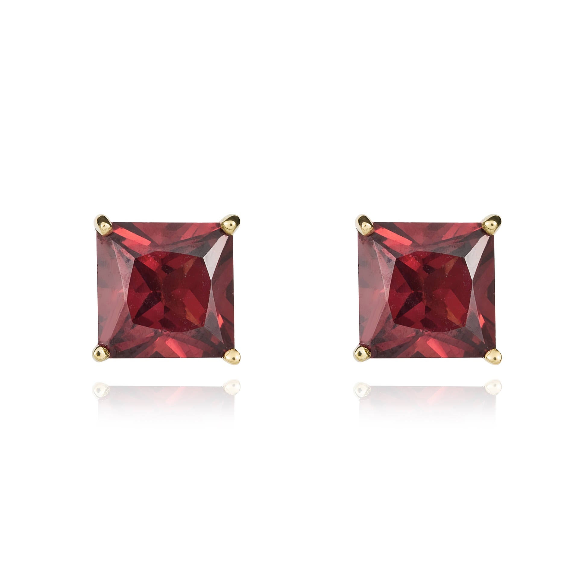 9ct Yellow Gold 5mm Square Garn Er Claw