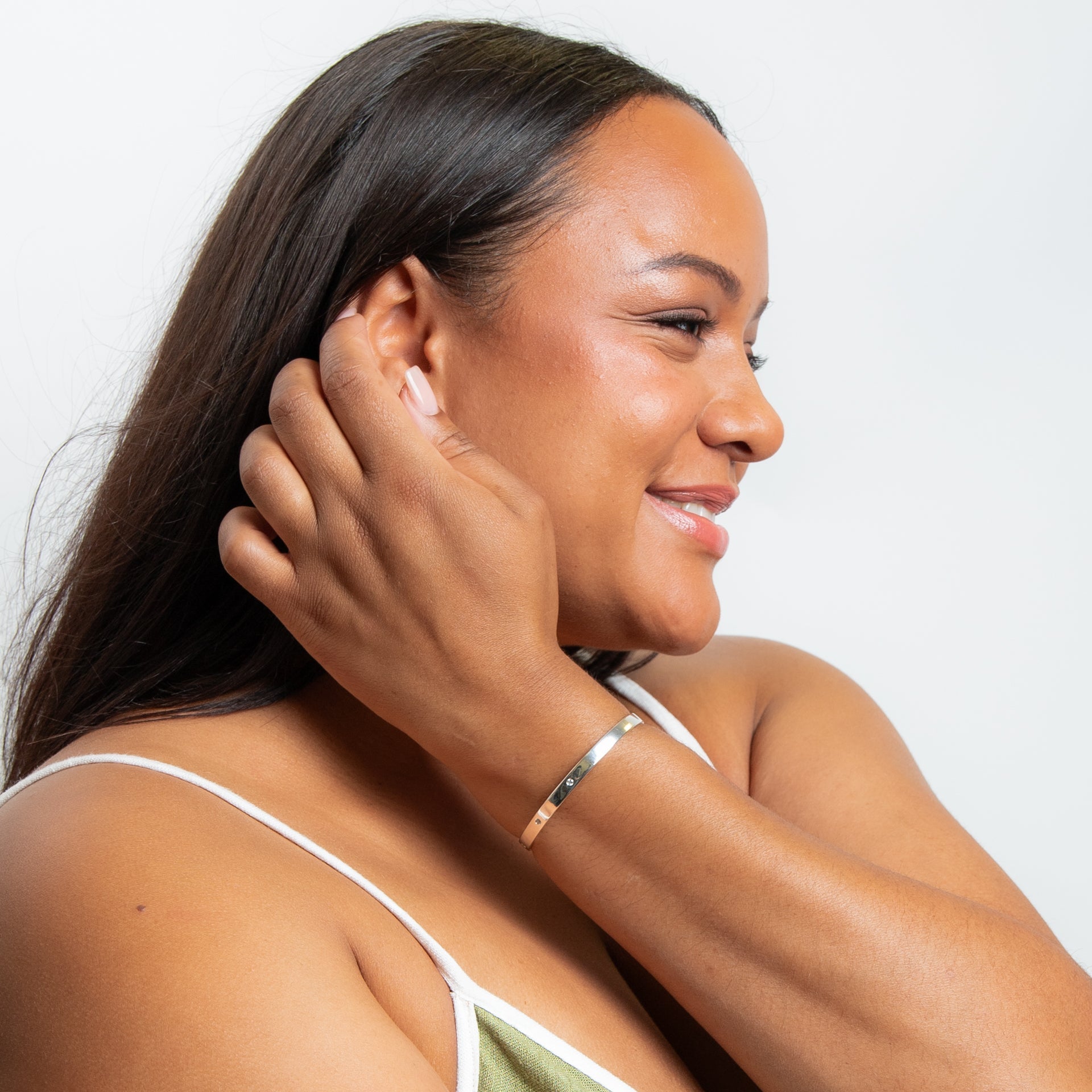 Cubic Zirconia Torque Bangle