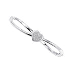 Hinge Cubic Zirconia Heart Bangle