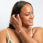 Hinge Cubic Zirconia Heart Bangle