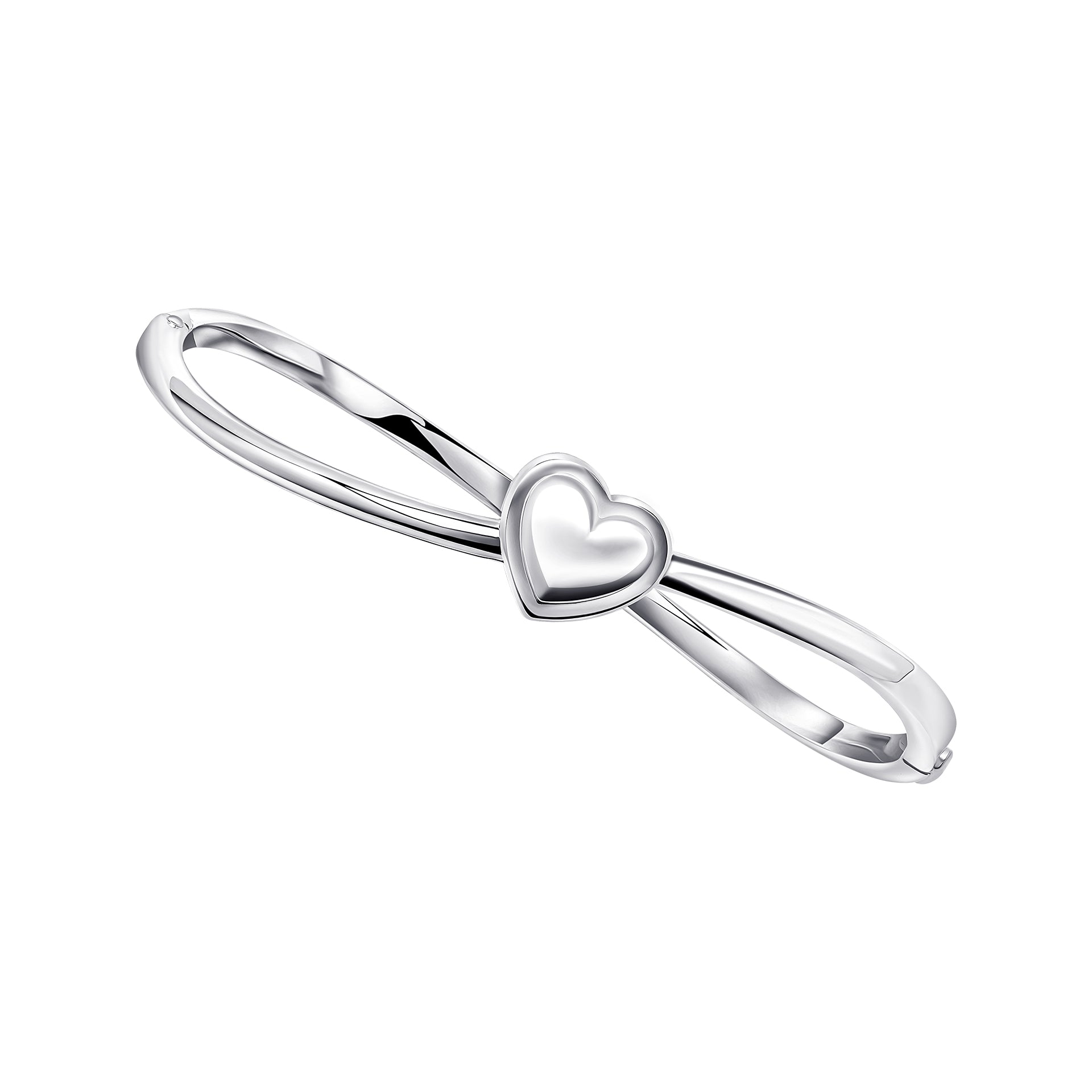 Hinge Plain Heart Bangle