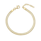 17-20cm Gold Plated Flat Herringbone Bracelet