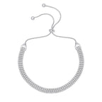 Cubic Zirconia Cup Chain Multo Strand Bracelet