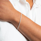 Cubic Zirconia Cup Chain Single Bracelet