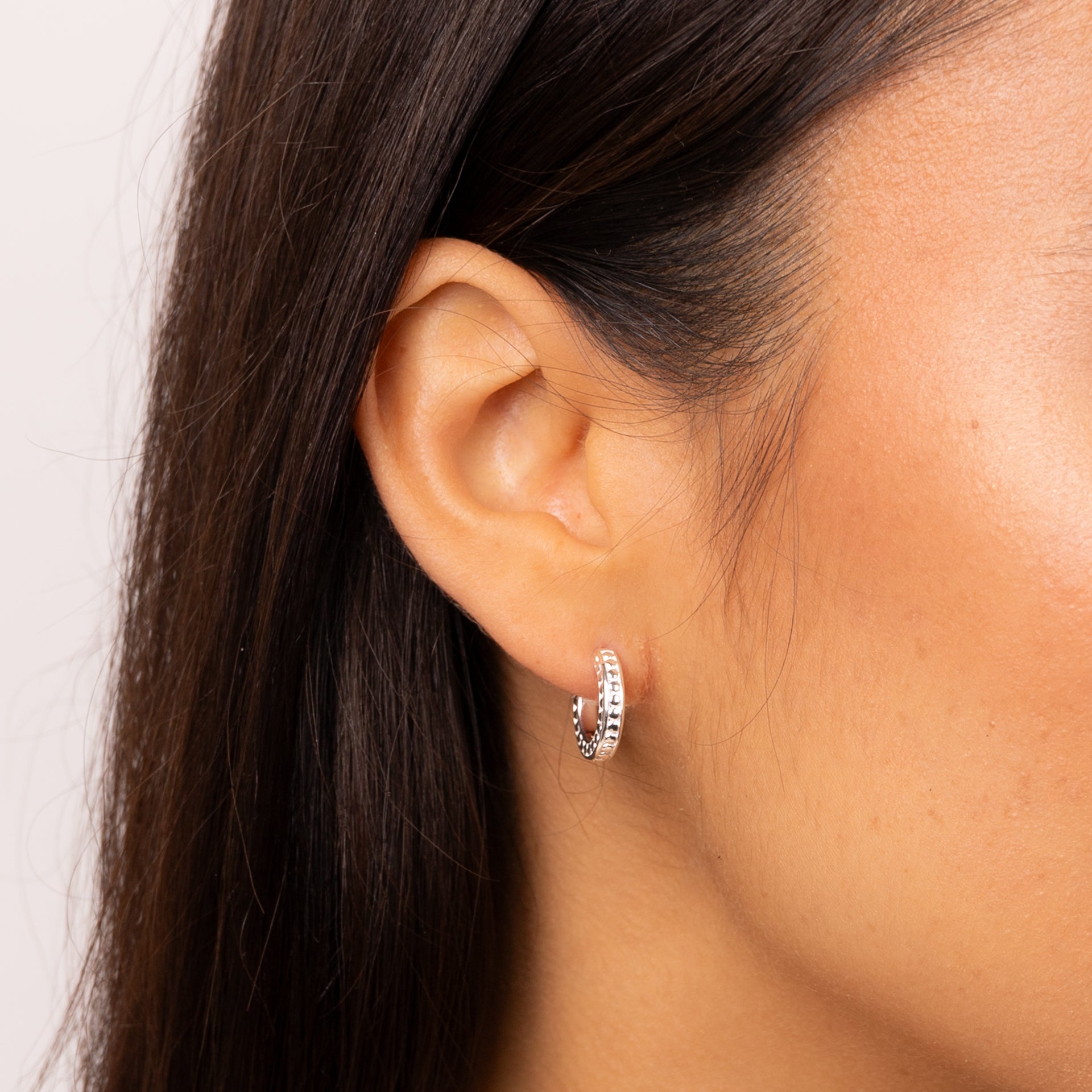 Sterling Silver half hoop Earrings