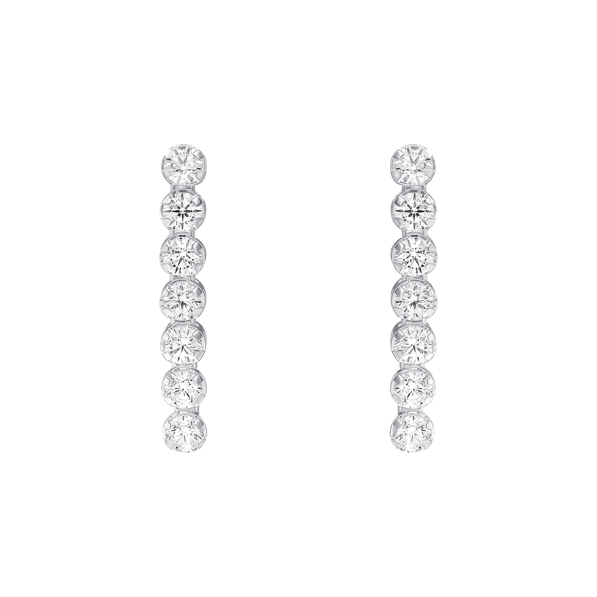 Cubic Zirconia Cup Chain Earrings
