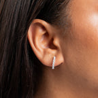 Cubic Zirconia Cup Chain Earrings
