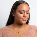 Organic Ribbed Teardrop Slider Pendant