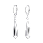 Elongated Teardrop with French Hook Earrings