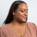 Elongated Teardrop with French Hook Earrings