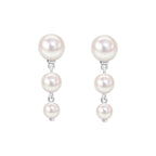 Three Gradient Freshwater Pearl Drop Earrings
