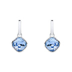 Cushion cut Preciosa Light Sapphire Dangling Stud Earrings