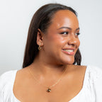 Cushion cut Preciosa Smoked Topaz with Yellow Gold Plating Elongated Bale Pendant