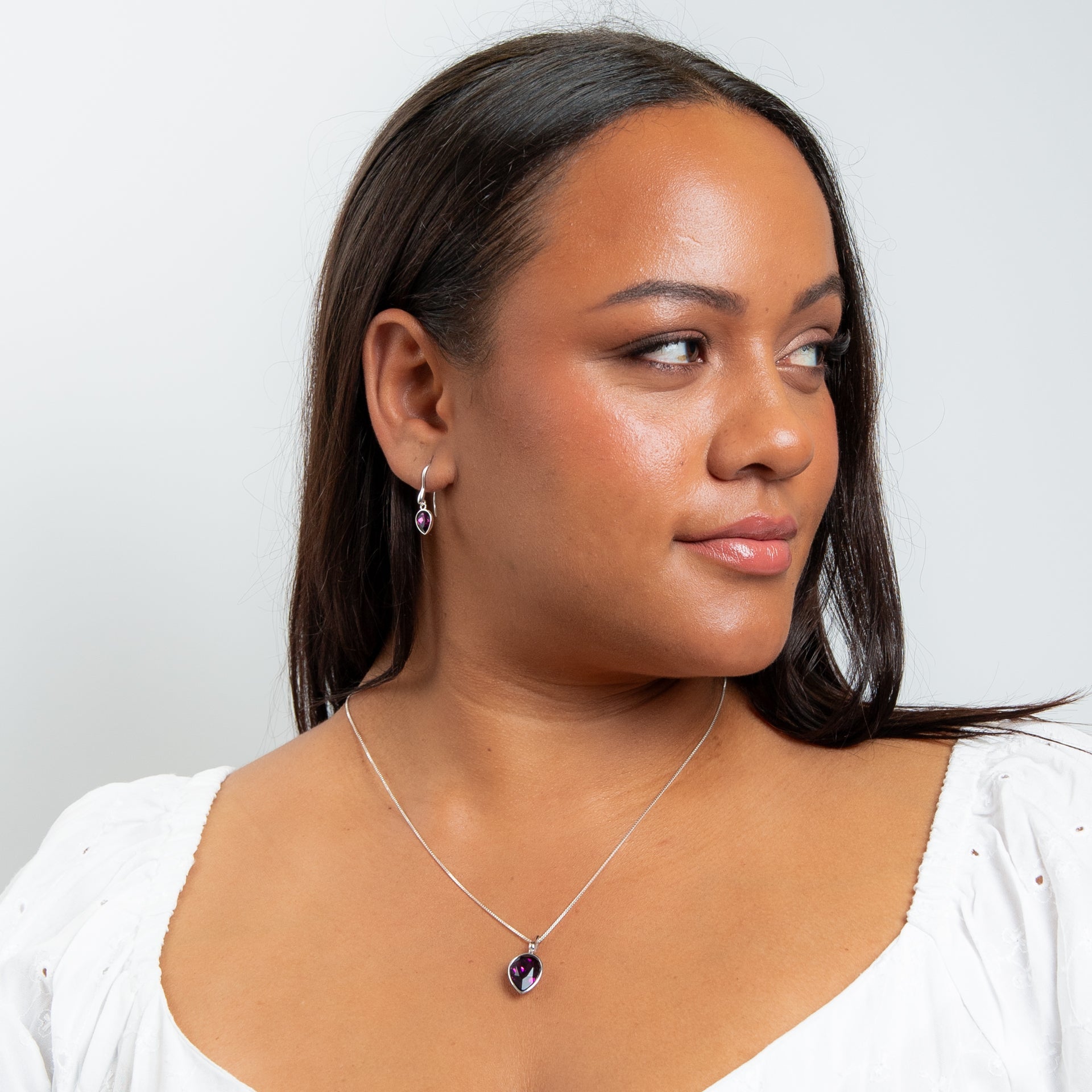 Inverted Pear Shape Preciosa Amethyst pendant