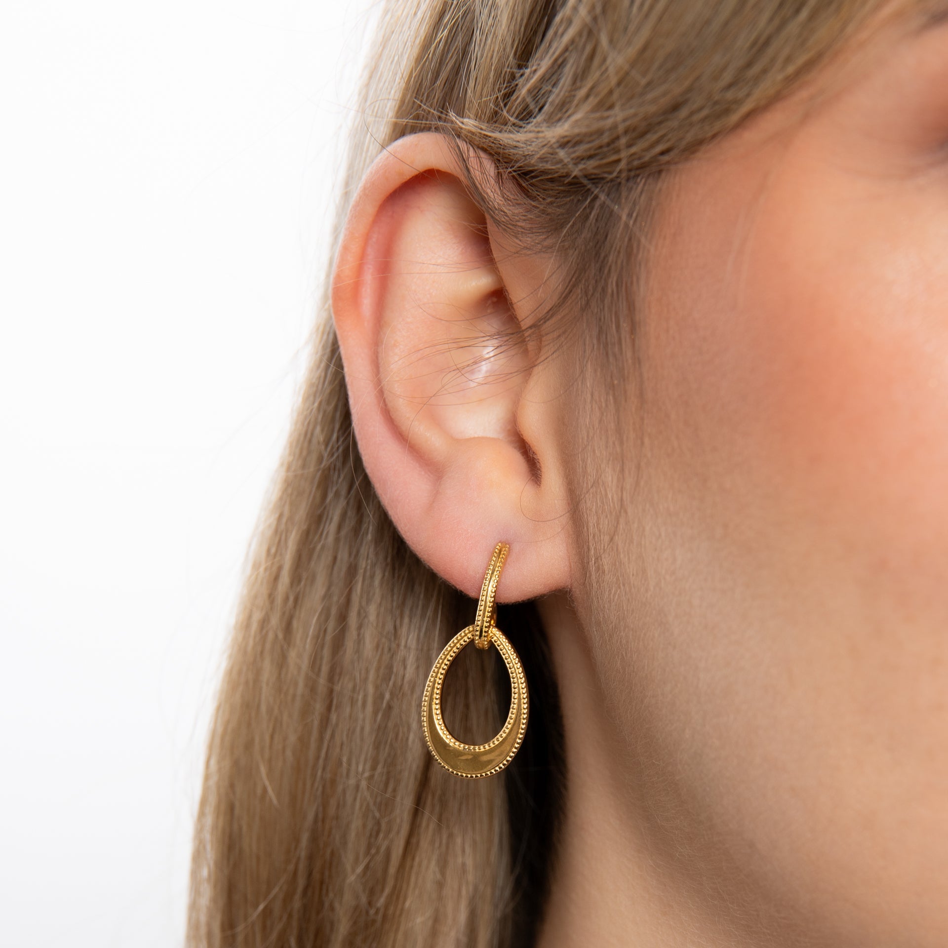 Yellow Gold Plated Sterling Silver Earrings