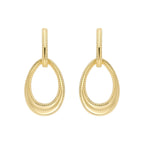 Yellow Gold Plated Sterling Silver Earrings