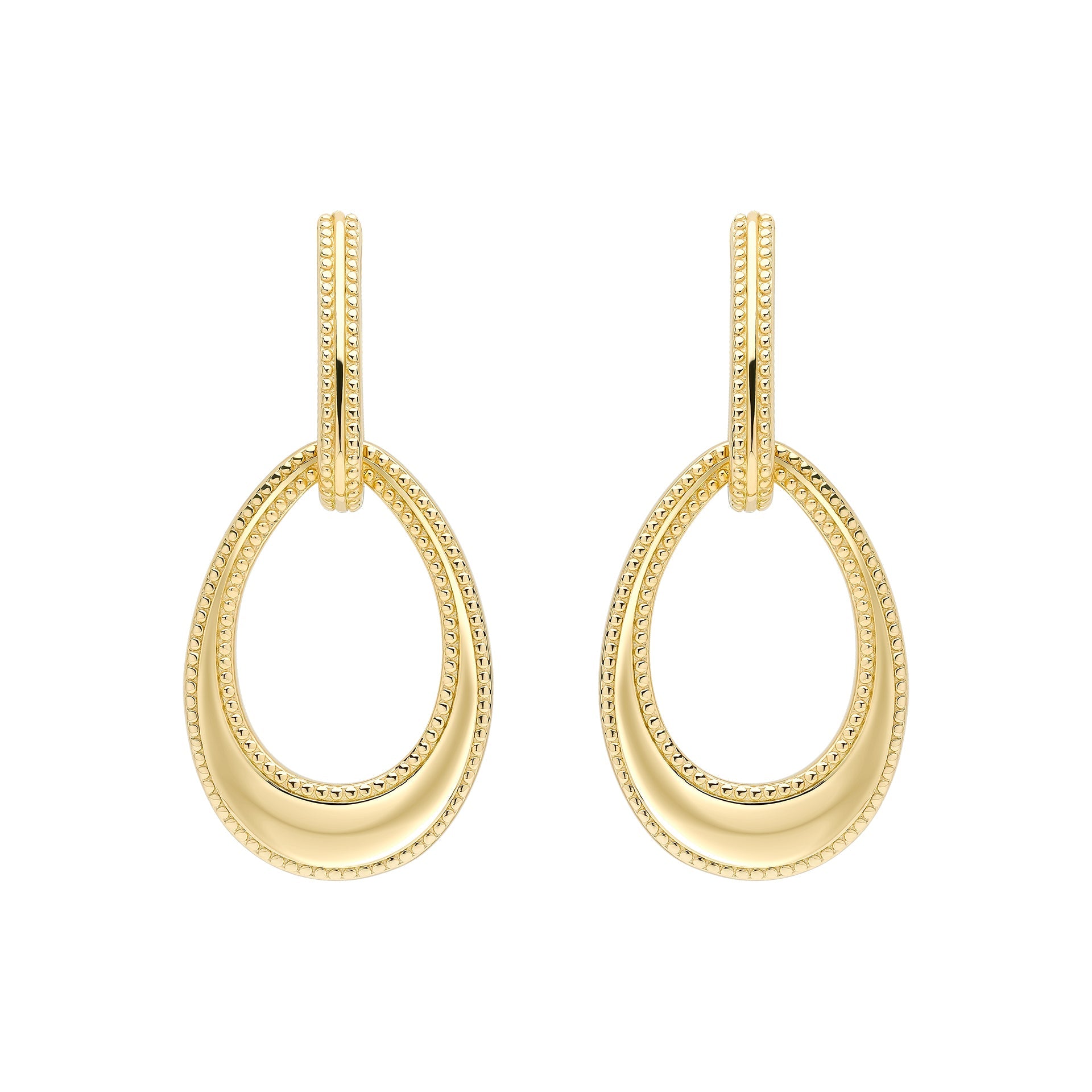 Yellow Gold Plated Sterling Silver Earrings