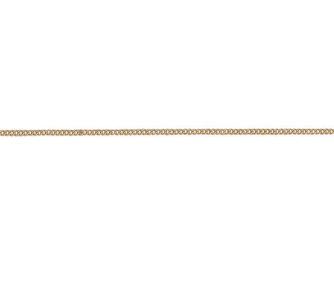 18ct Red Gold Filed Curb Chain With 12mm Uniform Width And Traditional Weave