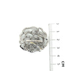 Fei Liu Silver and White Stone Large Rose Ring