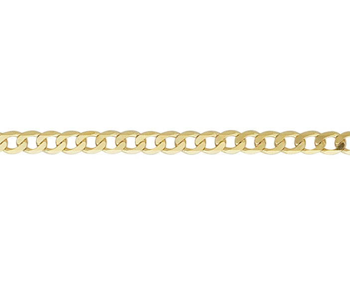 9ct Yellow 100 Metric Curb 22"/55cm