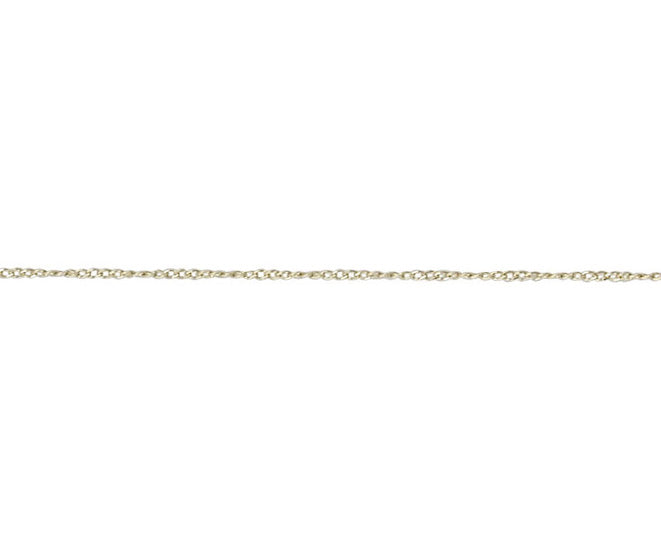 9ct Yellow 10 Round Twisted Curb 18"/45cm