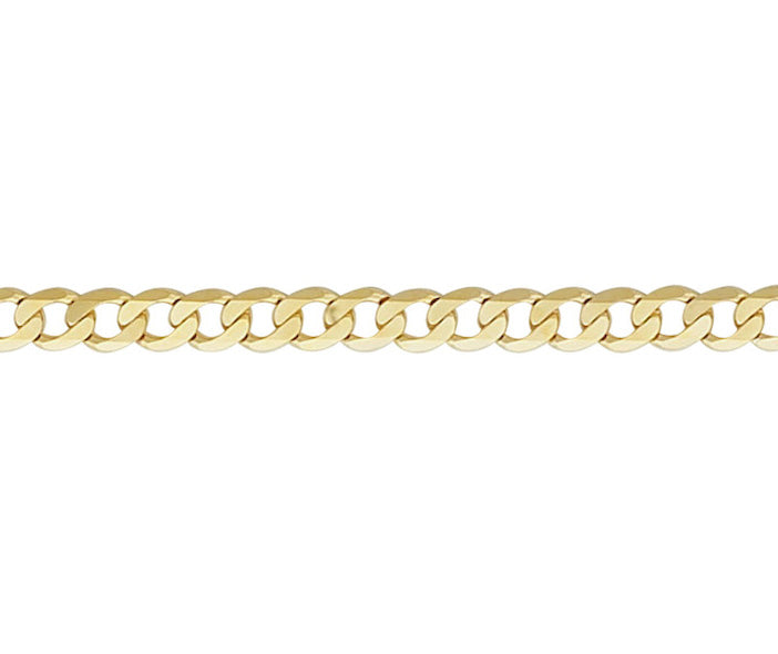 9ct Yellow 120 Metric Curb 22"/55cm